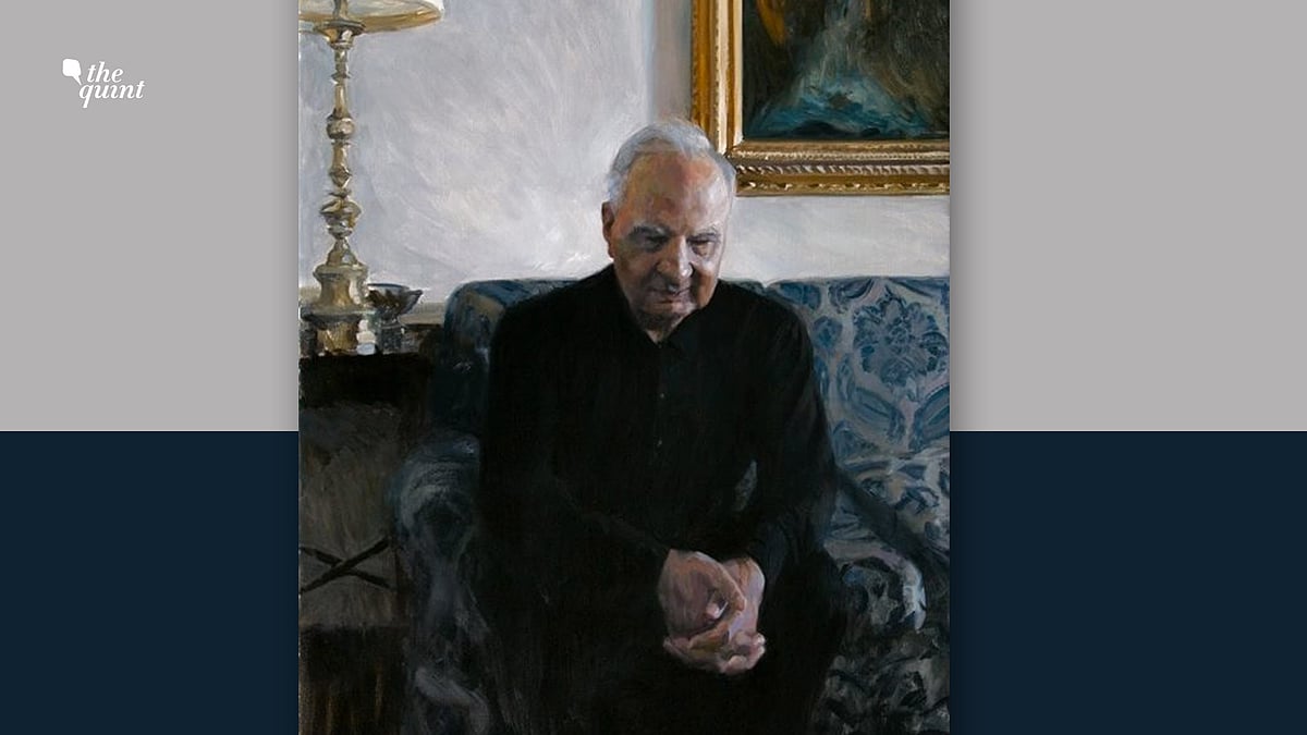 A snap of the Oil Painting by Paul Oxborough on Ved Mehta.