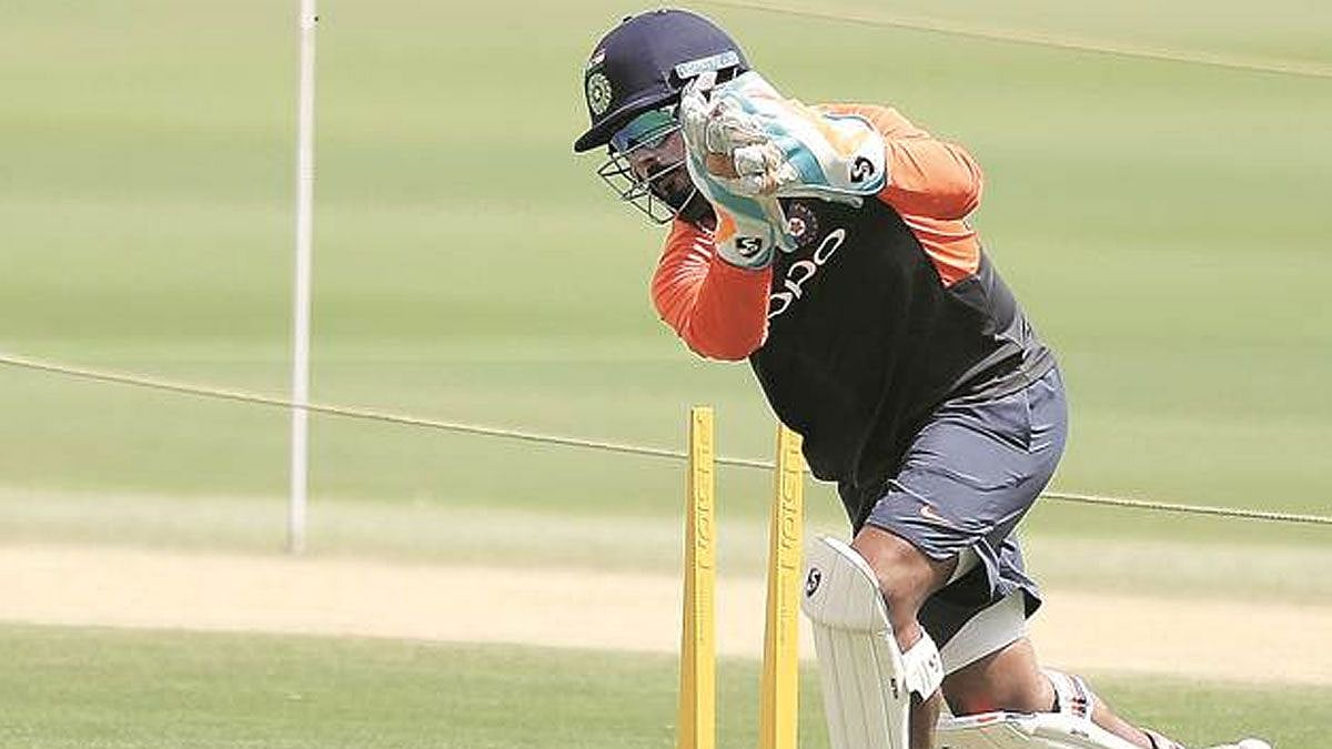 File image of Rishabh Pant in a training session. 