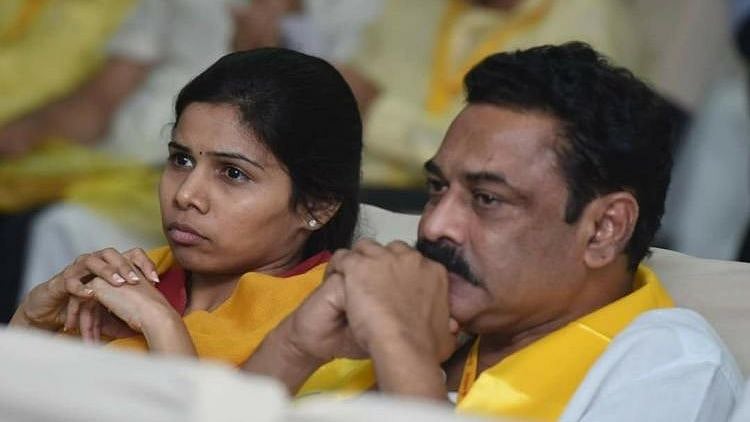 Former TDP Minister Bhuma Akhila Priya and her husband Bhargav have been taken into custody from their residence in Hyderabad.