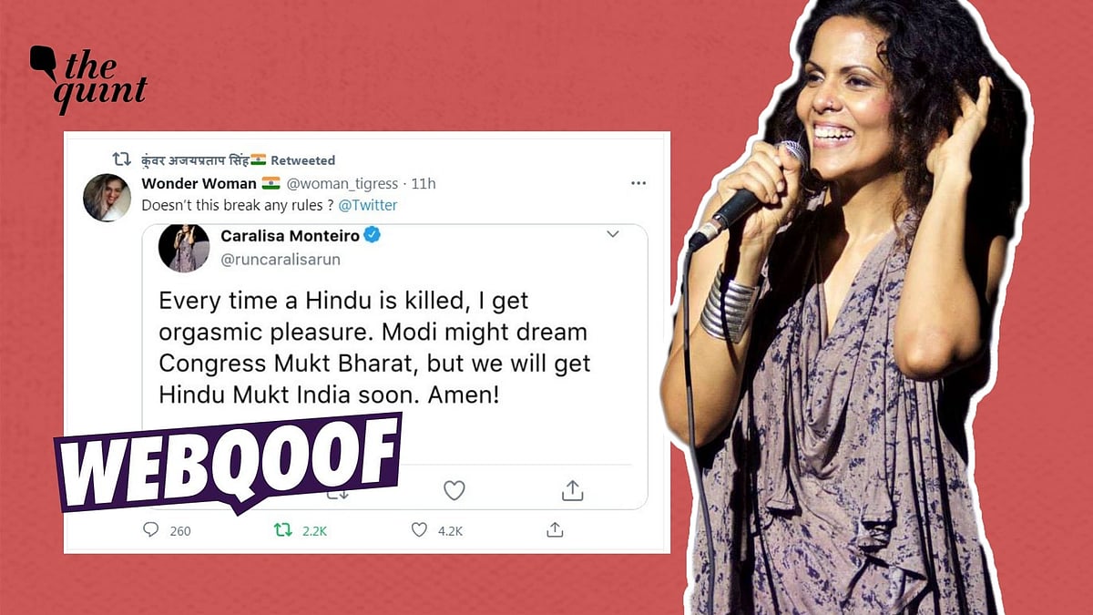Fact-Check of Fake Tweet from Caralisa Monteiro | We compared the viral tweet with an original tweet from Monterio’s account and found that the screenshot had been morphed.