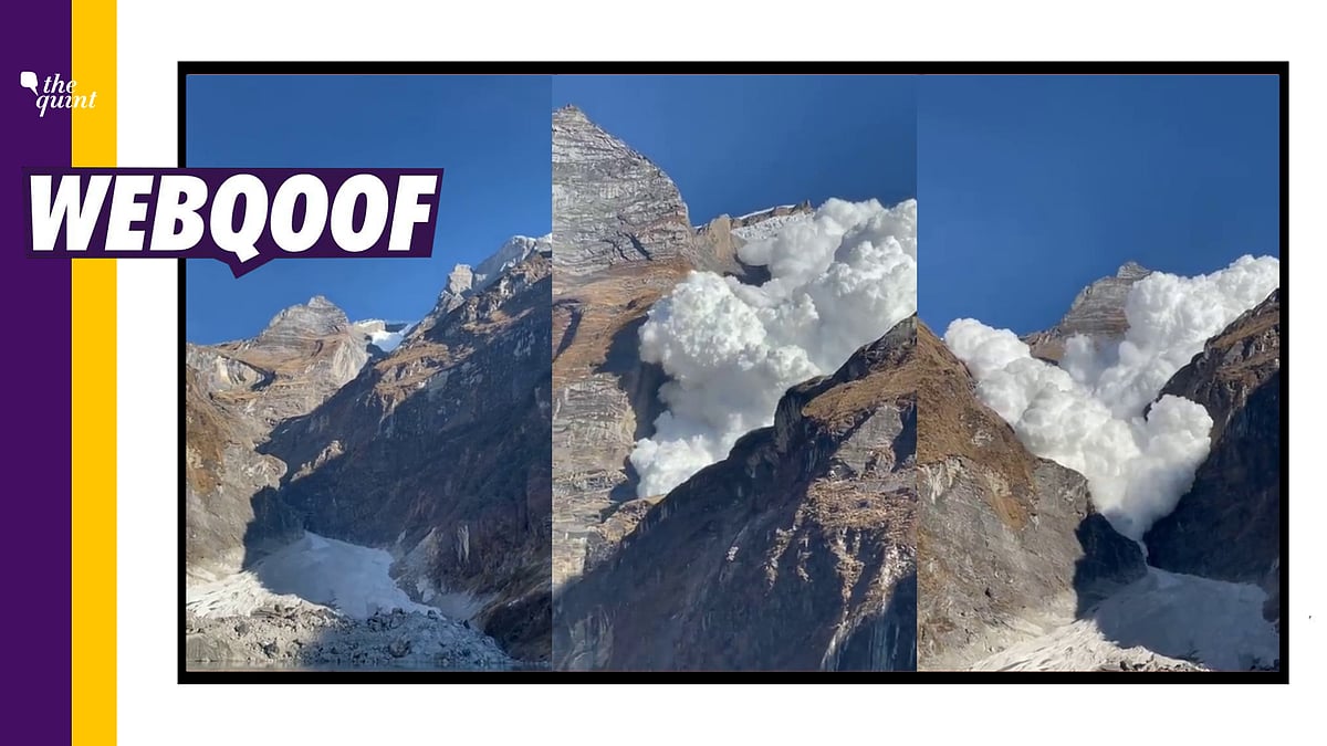 The video is of an avalanche that took place on 11 January at the Kapuche Glacier Lake in Parche, Nepal.