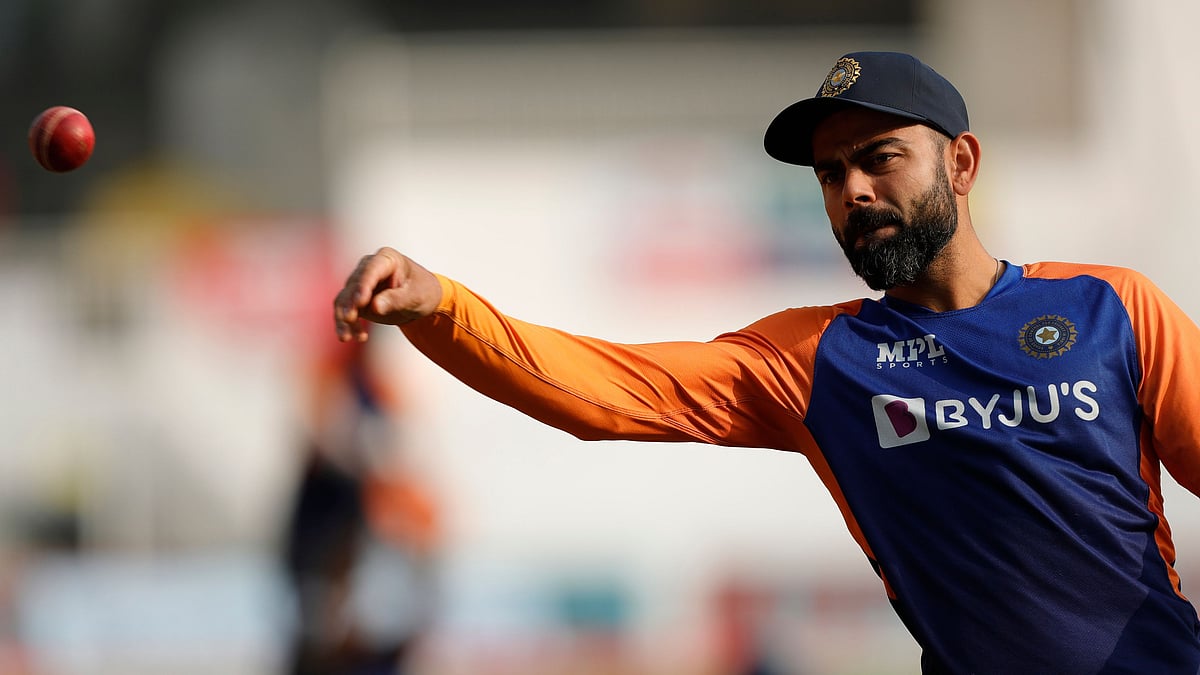 Virat Kohli during a training session in Chennai.&nbsp;