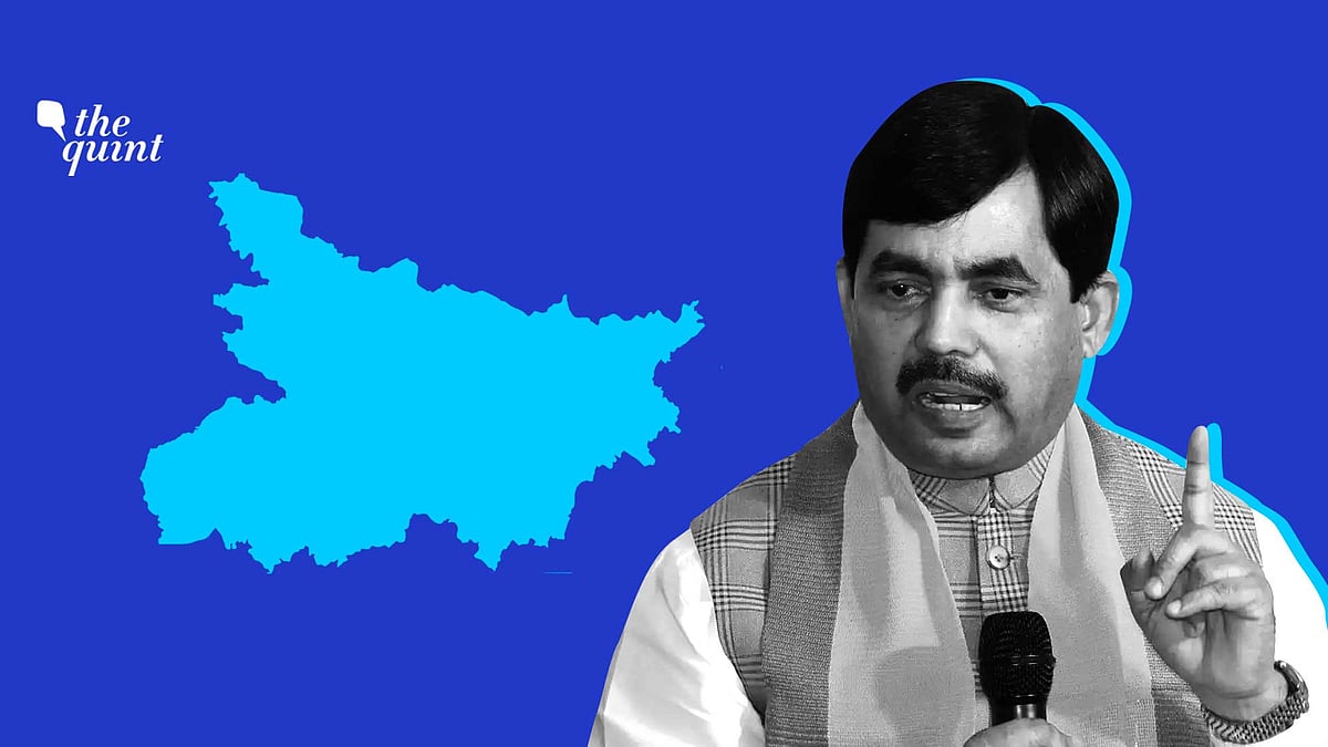 Image of Bihar map and Shahnawaz Hussain used for representational purposes.