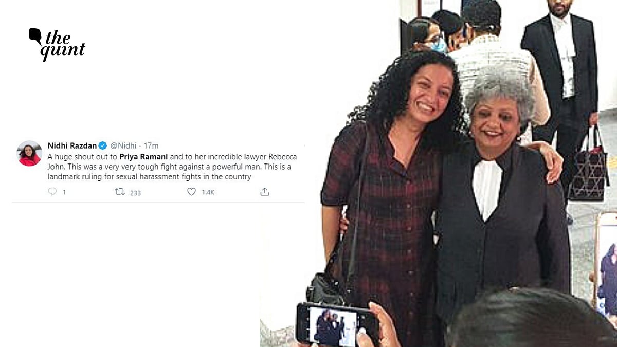 Priya Ramani was acquitted in defamation case by MJ Akbar for levelling sexual harassment allegations against him.