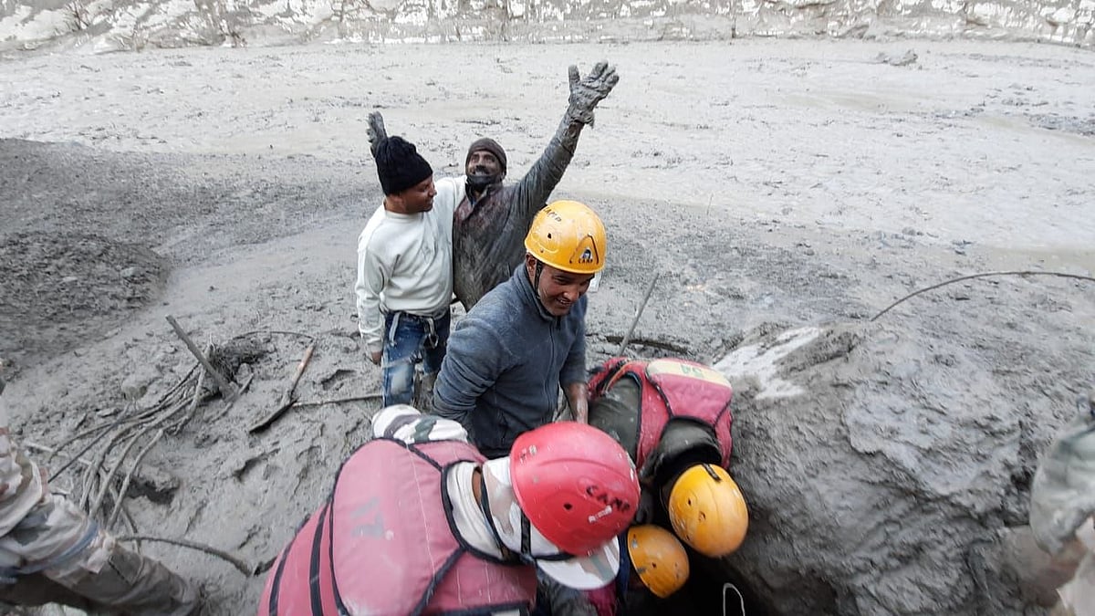 ITBP rescued 12 people from the  Tapovan tunnel on 8 February.&nbsp;