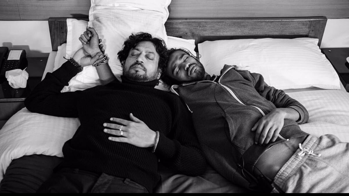 Babil Khan and Late Irrfan Khan in a picture on Babil's Instagram account 