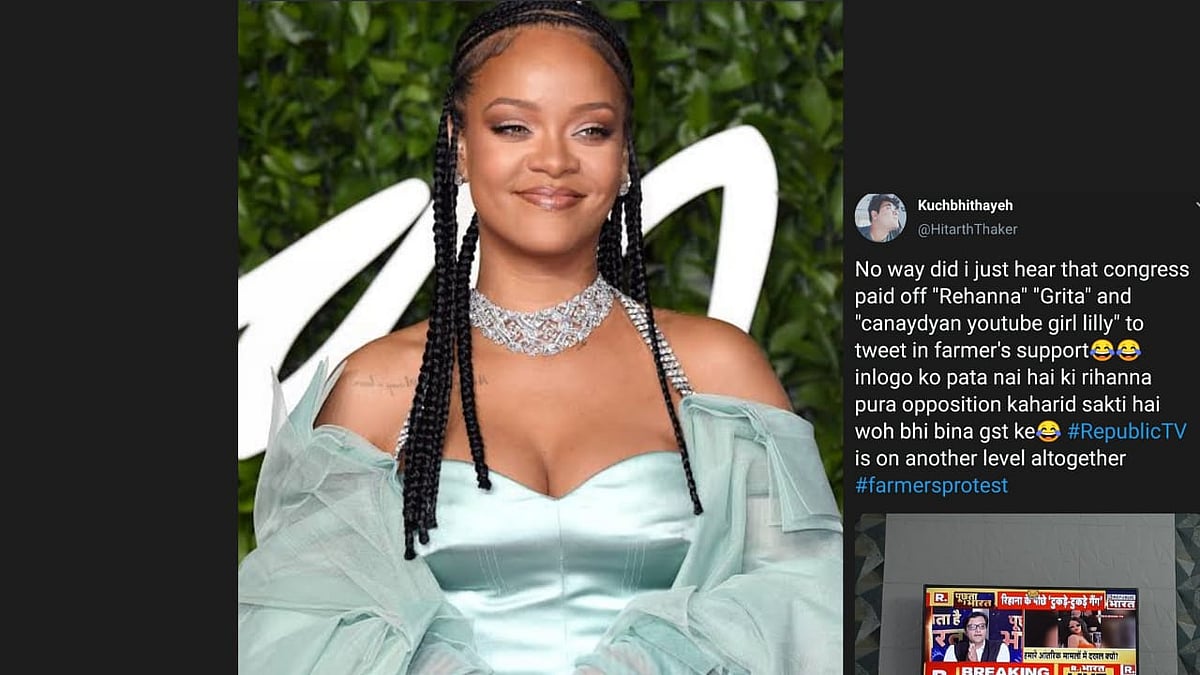 Here's how Indian news channels covered Rihanna's support to farmers.