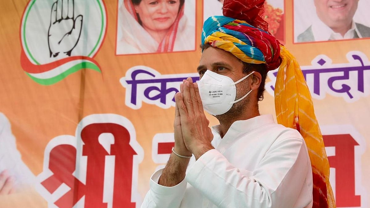 In a bid to extend solidarity to the farmers protesting against the three contentious farm laws, Gandhi addressed farmers’ mahapanchayats in Rajasthan.