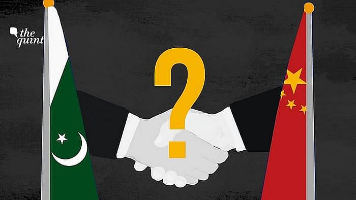 Image of Chinese flag (R) and Pakistani flag (L) used for representational purposes.