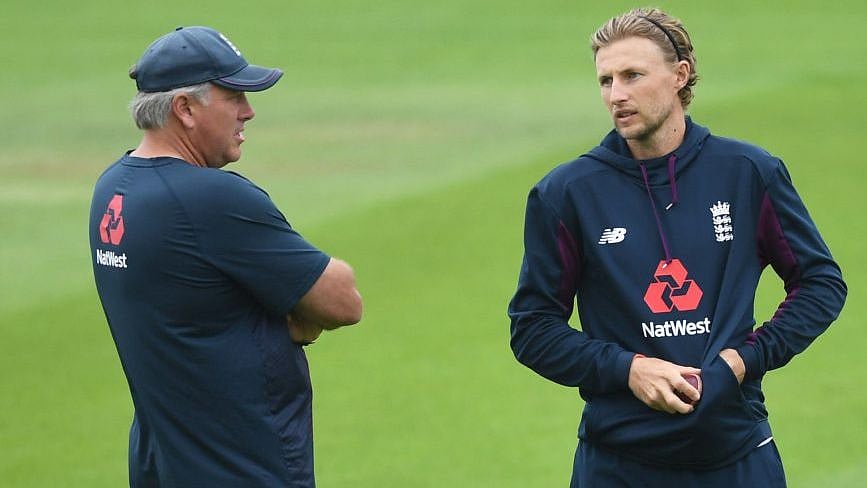 Chris Silverwood and Joe Root 