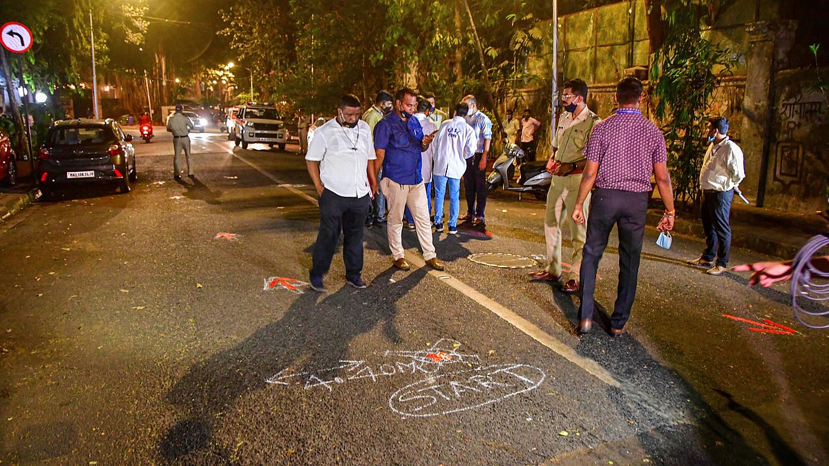The alleged crime scene outside Antilia was recreated by the NIA and a team from the Central Forensic Science Laboratory (CFSL), Pune.