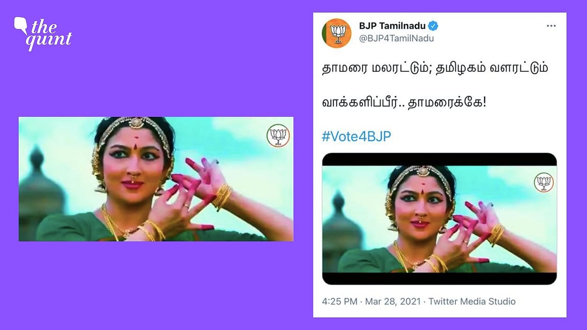 The Bharatiya Janata Party, in a promo video for the upcoming Assembly elections in Tamil Nadu, used a clipping of Bharatanatyam artiste and medical practitioner Srinidhi Chidambaram. 