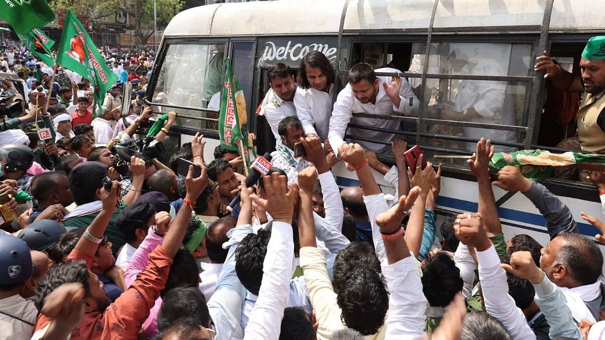 Chaos ensued in the Bihar Assembly amid Opposition-led protest against the Bihar Special Armed Police Bill, 2021.