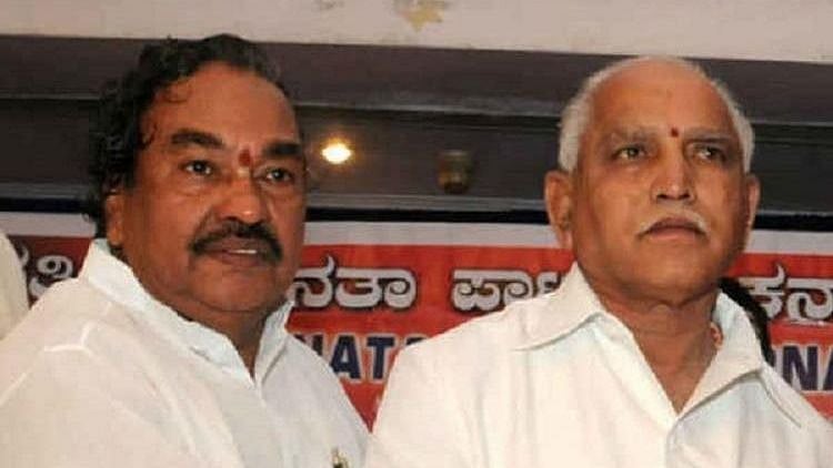 Rural Development Minister KS Eshwarappa (left) and Chief Minister BS Yediyurappa.