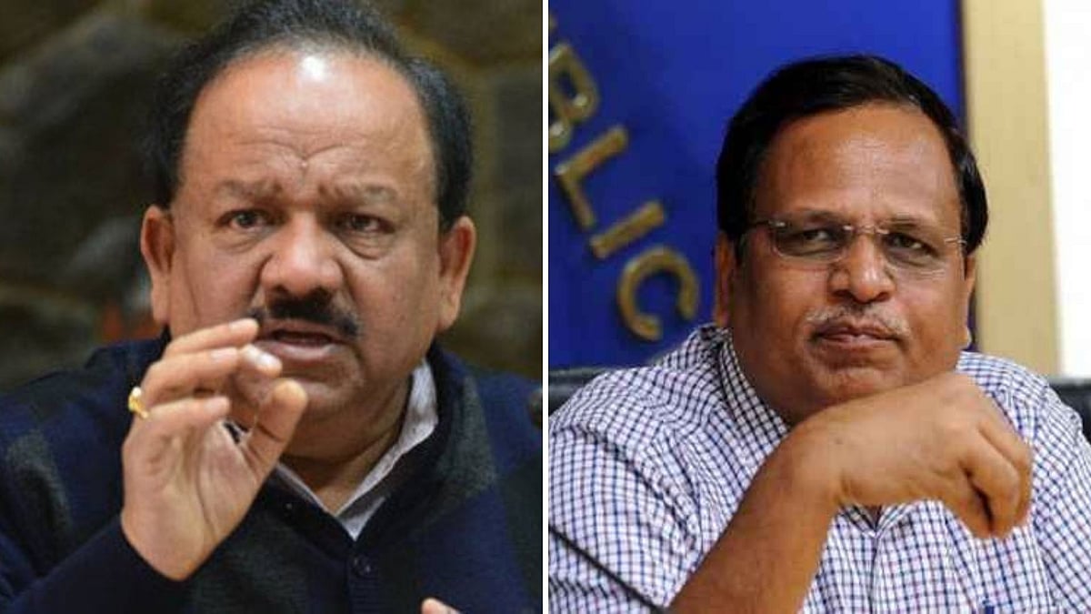 Union Health Minister Dr Harsh Vardhan and Delhi Health Minister Satyendar Jain.