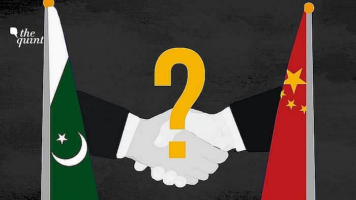Image of Chinese flag (R) and Pakistani flag (L) used for representational purposes.