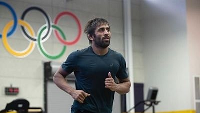 Bajrang Punia training for 2021 Tokyo Olympics.