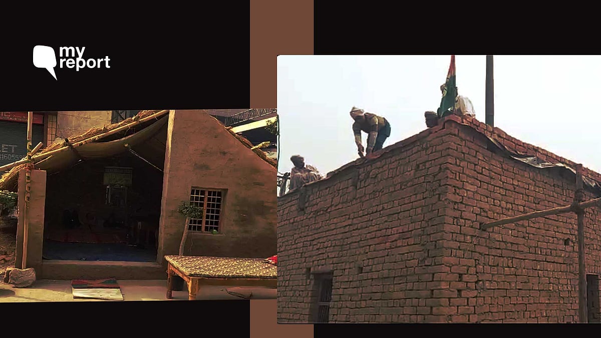 Eyeing the long-haul, protesting farmers at Tikri Borders are making temporary brick shelters to beat the summer heat.