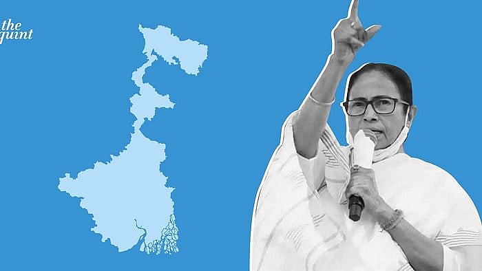 Image of Mamata Banerjee and Bengal map used for representational purposes.