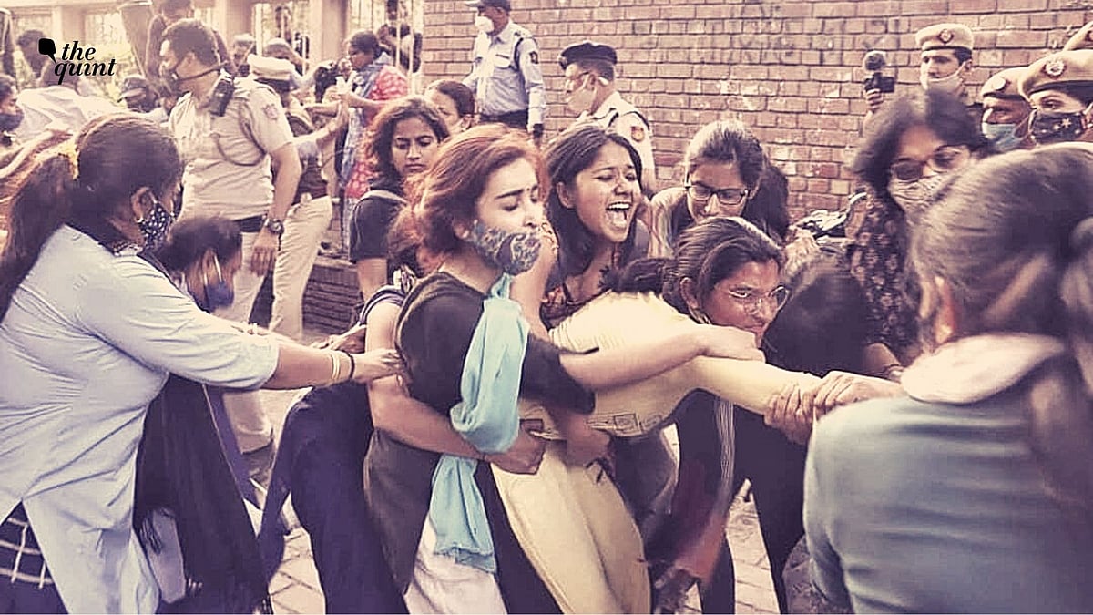 A women’s day event where Nodeep Kaur was invited to speak was disrupted by ABVP members on 8 March.