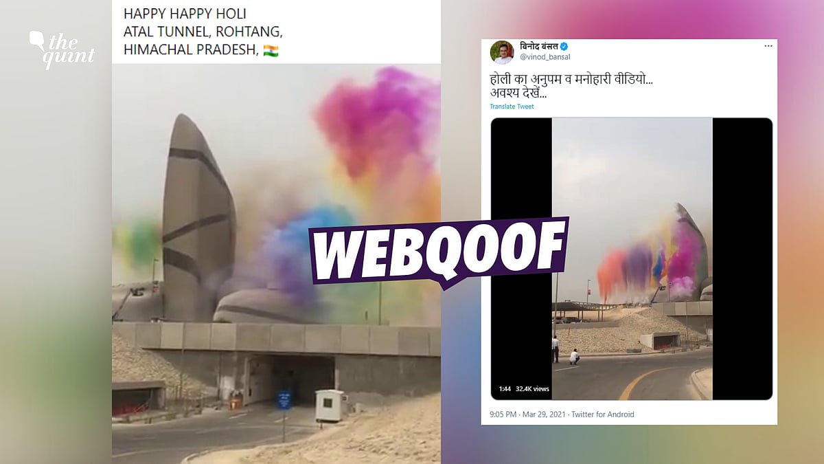 The video shows a daylight fireworks display in Saudi Arabia’s Dhahran city.
