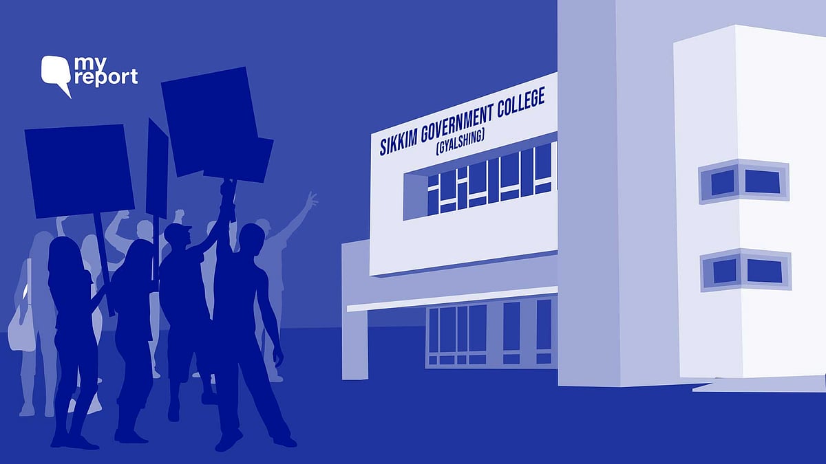 Four students have been expelled from Sikkim Government College for protesting poor infrastructure.