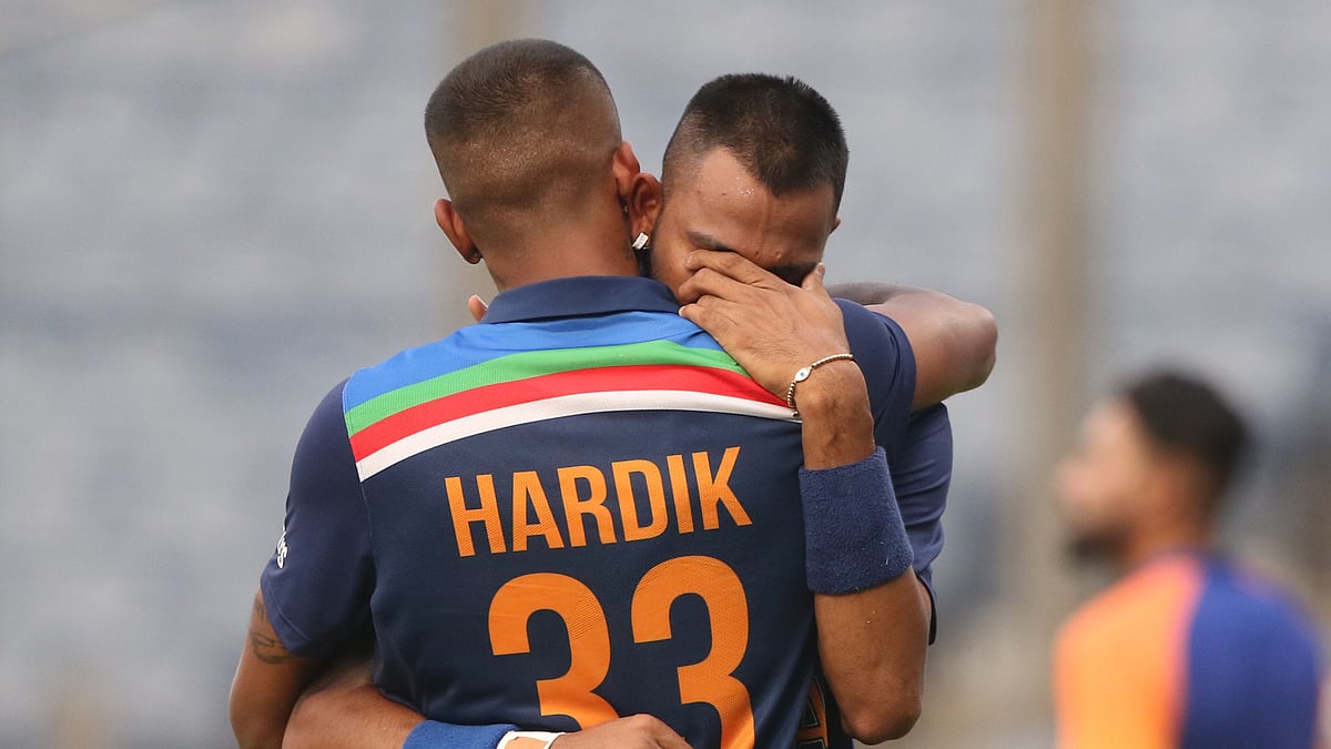 Krunal Pandya got emotional after scoring his half century on his ODI debut.