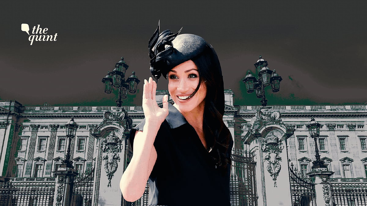 Images of Meghan Markle, Indian Princess Victoria Gouramma, and the Buckingham Palace — used for representation.