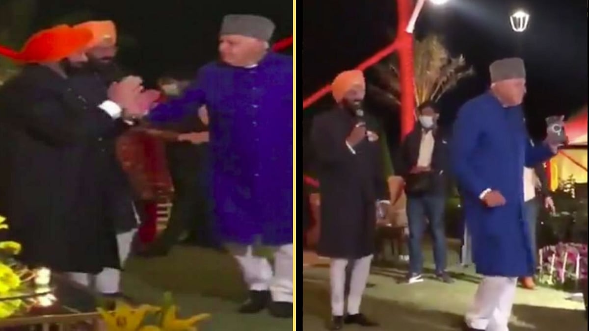  <p>Farooq Abdullah dances at Capt Amarinder Singh's granddaughter's wedding.</p>