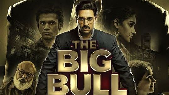 Abhishek Bachchan in <i>The Big Bull&nbsp;</i>poster.