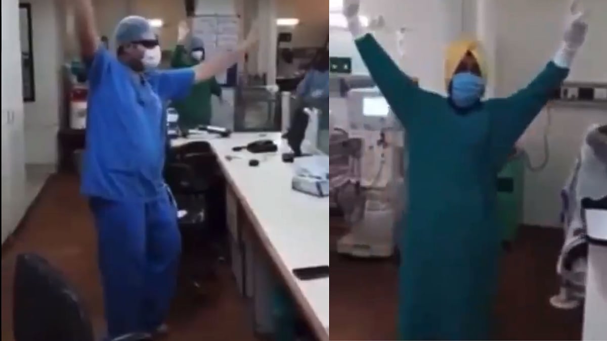 <div class="paragraphs"><p>Netizens Applaud Doctors Doing Bhangra to Cheer up Patients</p></div>