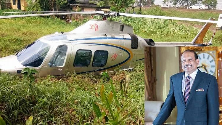 The helicopter was carrying five people including Lulu Group founder Yusuff Ali and his wife.