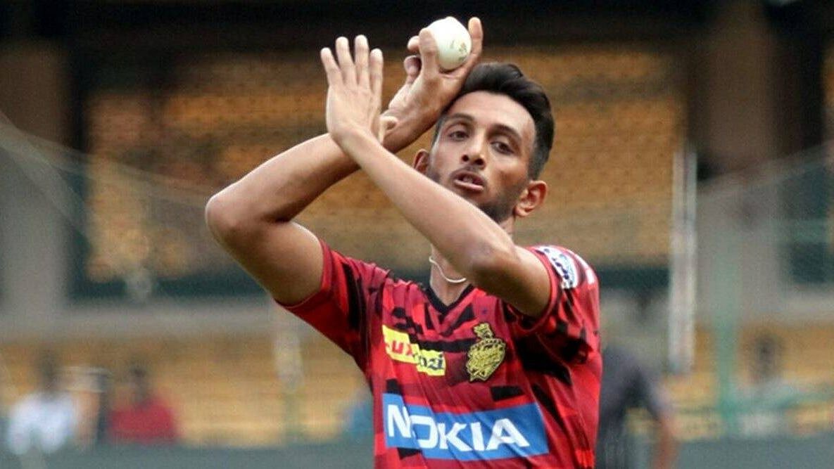 Prasidh Krishna during a training session with KKR. 