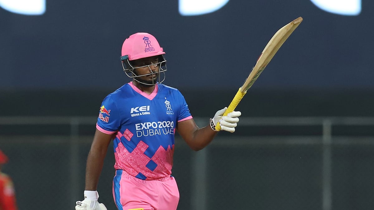 Sanju Samson celebrated his century against Punjab Kings on Monday night in Mumbai.