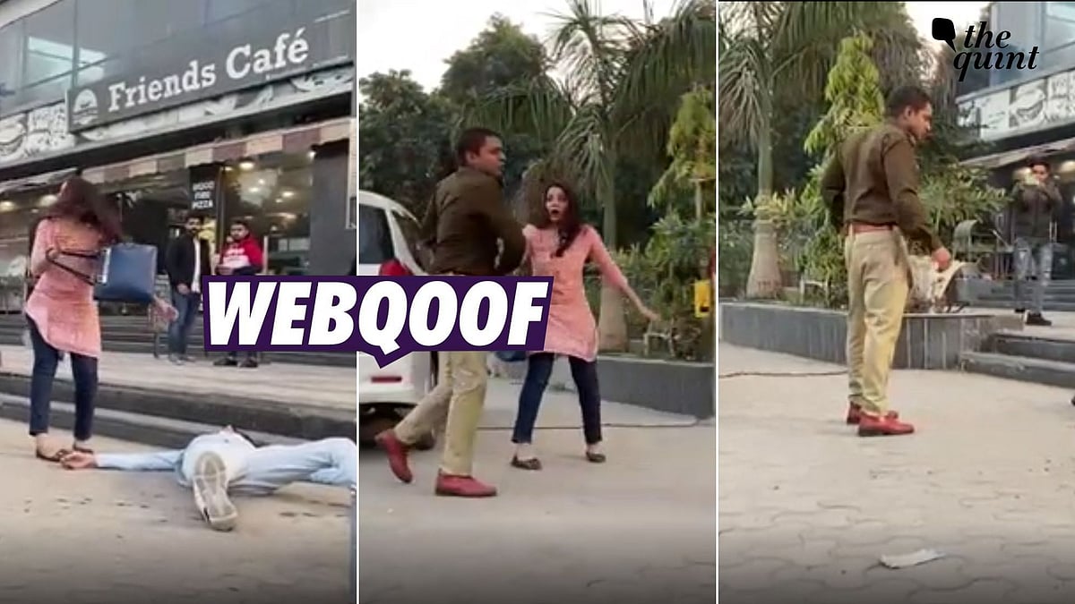 A video of a cop shooting a man and a woman at the entrance of a mall is being shared as a real incident.