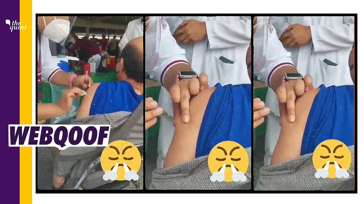 The video shows a ‘volunteer vaccinator’ in Mexico.