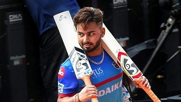 Rishabh Pant during a training session in IPL 2020.&nbsp;