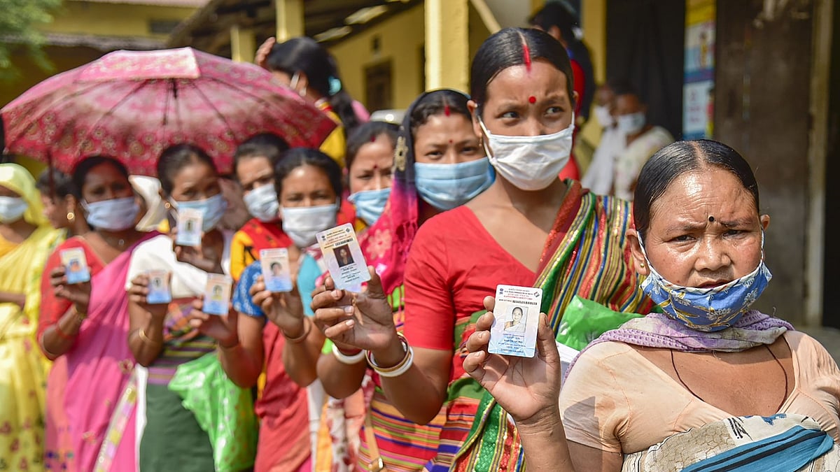 Image from a polling booth in Kamrup used for representation.