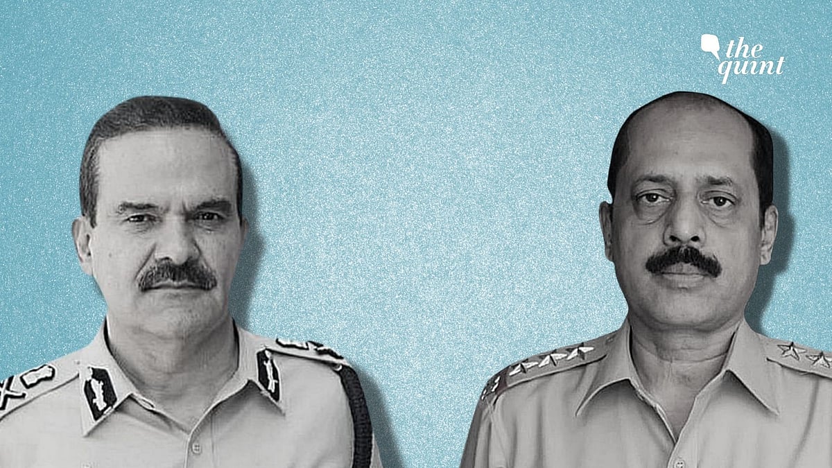 Param Bir Singh (L) and Sachin Vaze (R)