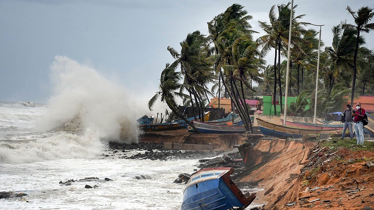 Rough sea weather conditions due to formation of a Cyclone. Image for representative purposes.