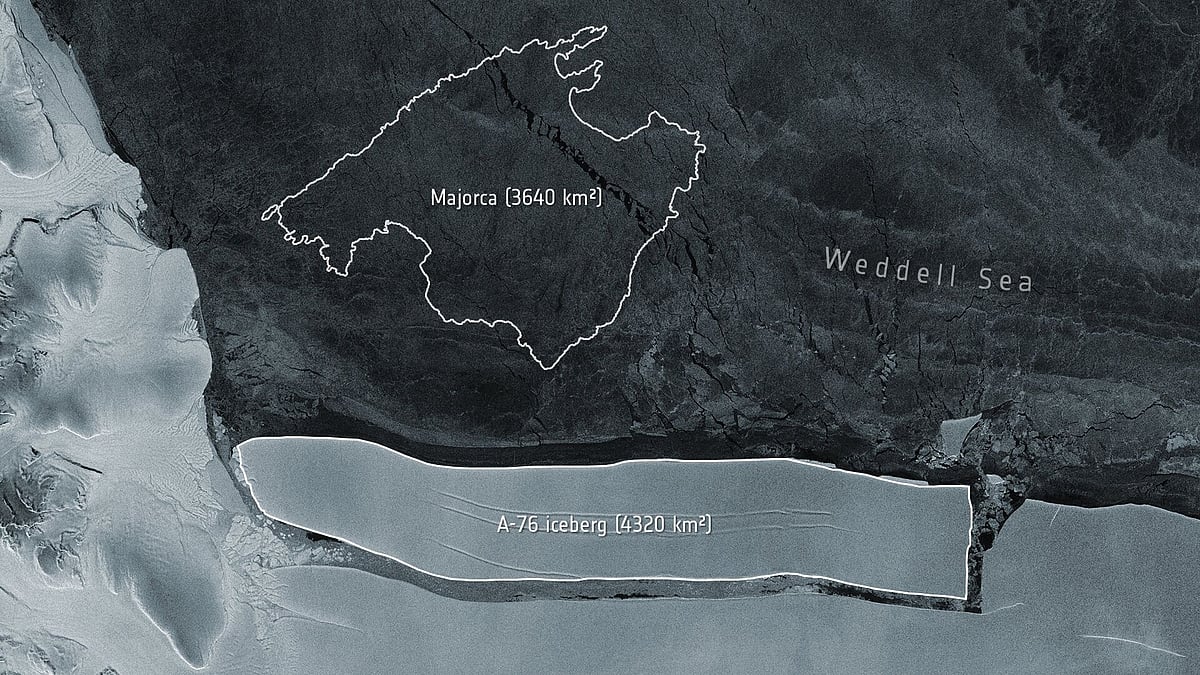 The iceberg is said to be around 4,320 square kilometres in size and is 175 kilometres long and 25 kilometres wide