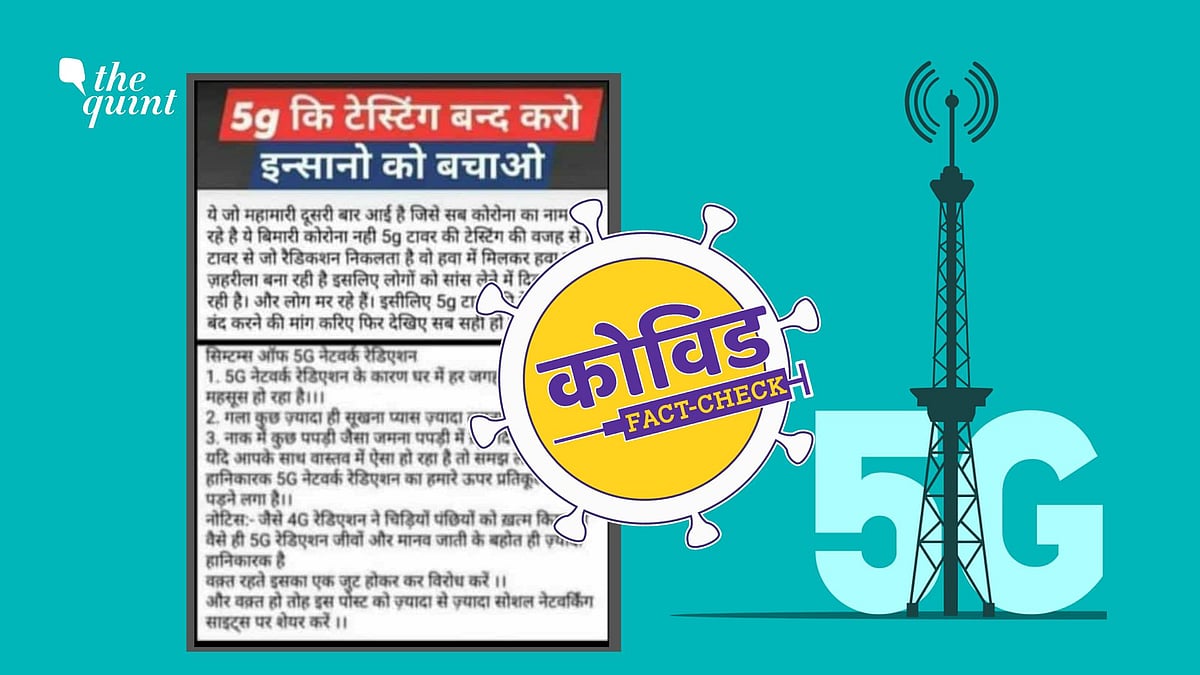 <div class="paragraphs"><p>Fact-Check |&nbsp;Health experts have said that 5G networks have no relationship with the spread of COVID-19.</p></div>