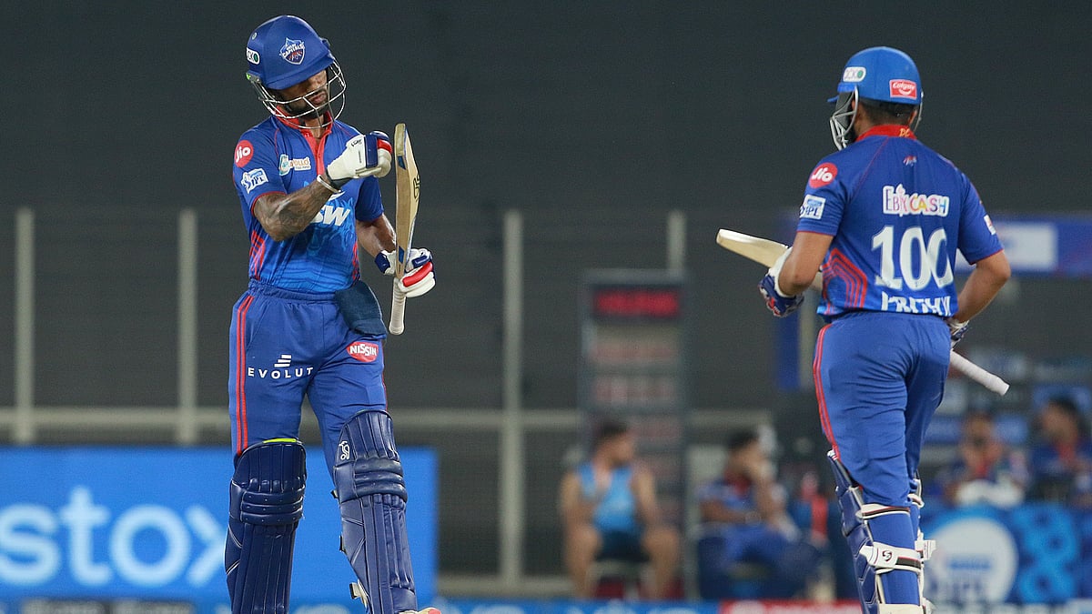 Shikhar Dhawan and Prithvi Shaw during their partnership.&nbsp;