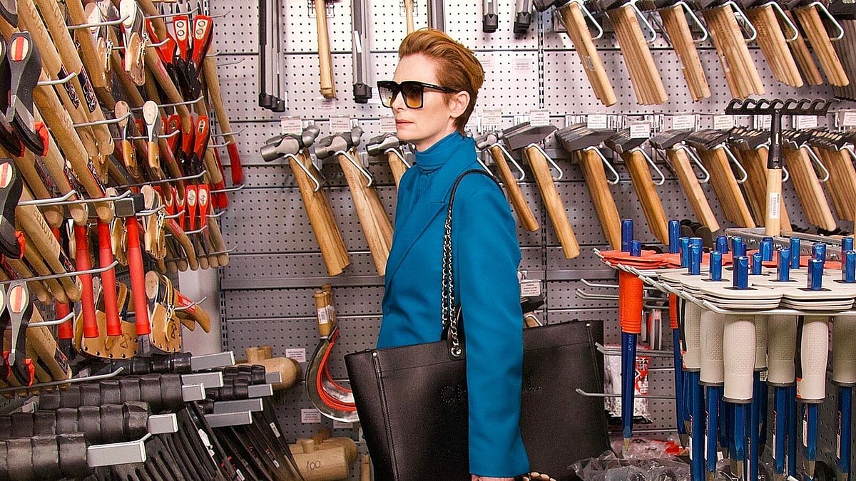 <div class="paragraphs"><p>Tilda Swinton in a hardware store in a still from 'The Human Voice'</p></div>