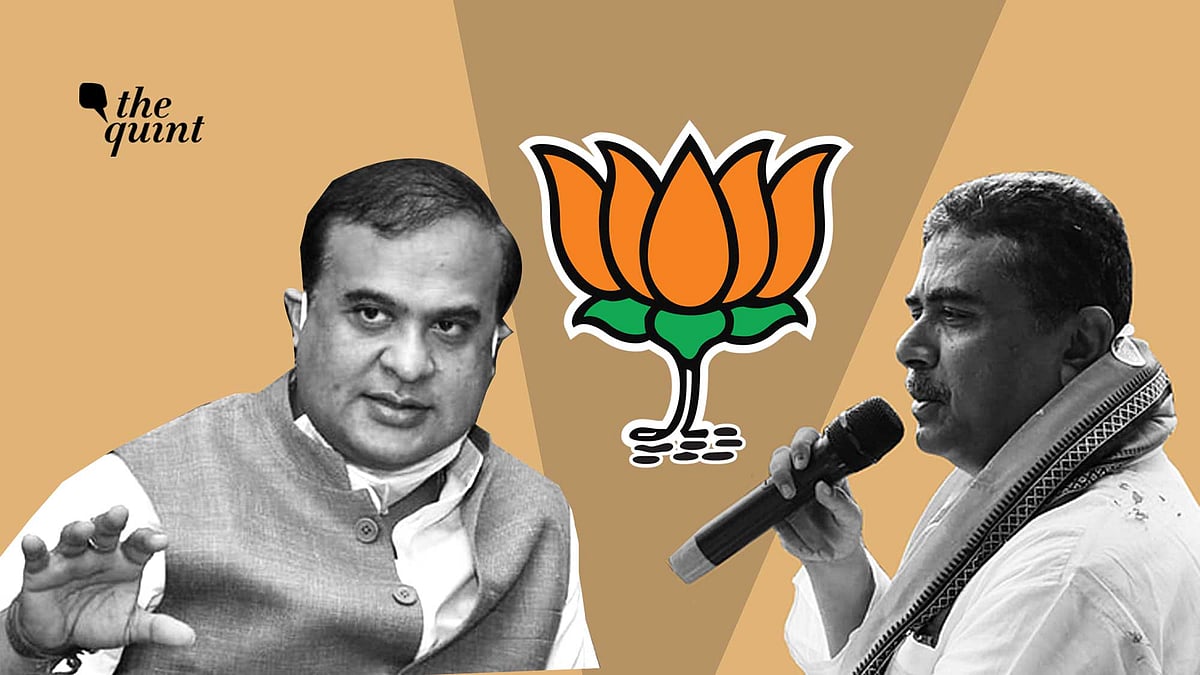 Assam CM Himanta Biswa Sarma (L) and BJP Leader of Opposition in Bengal Suvendu Adhikari (R). Image used for representational purposes.