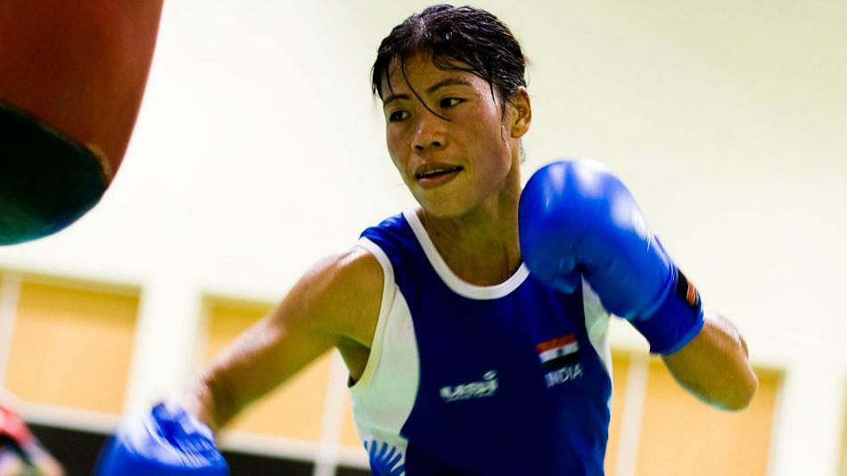 Marykom in action at training. 