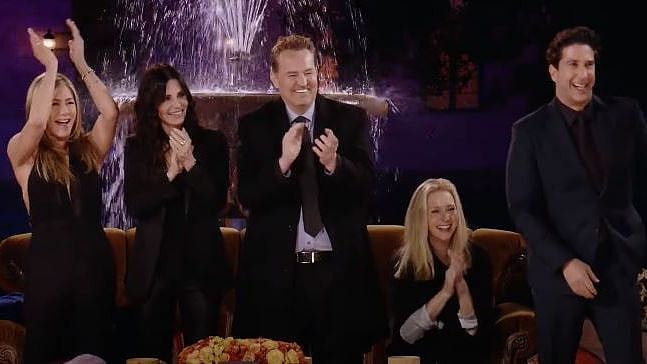 <div class="paragraphs"><p>The original cast of Friends join James Corden for an interview in the reunion special</p></div>