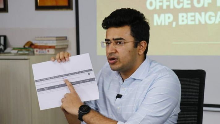 <div class="paragraphs"><p>File photo of Bengaluru South BJP MP Tejasvi Surya.</p></div>