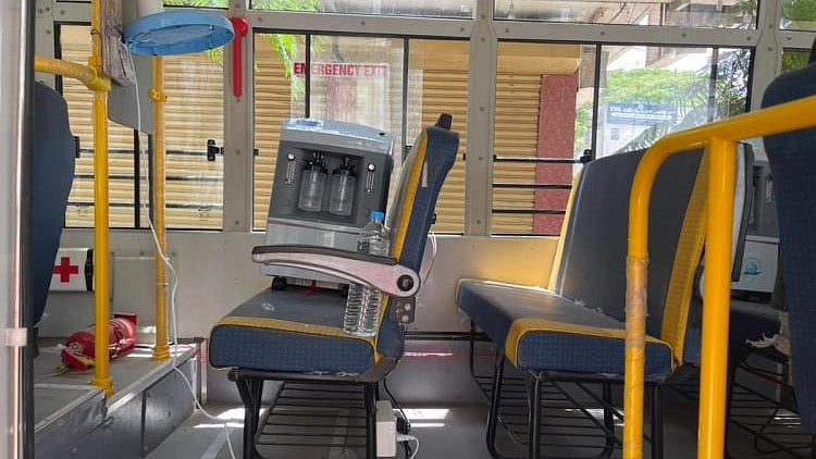 The Young Indians, a youth arm of CII, has set up a bus with five oxygen beds in Tiruppur.