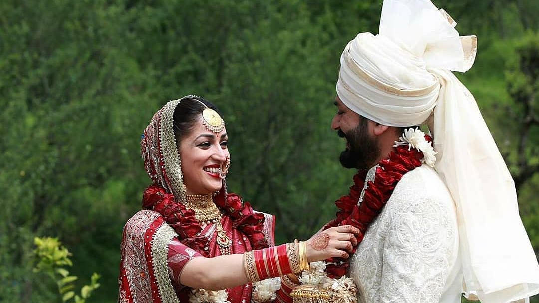 <div class="paragraphs"><p>A photo from Yami Gautam and Aditya Dhar's wedding.&nbsp;</p></div>